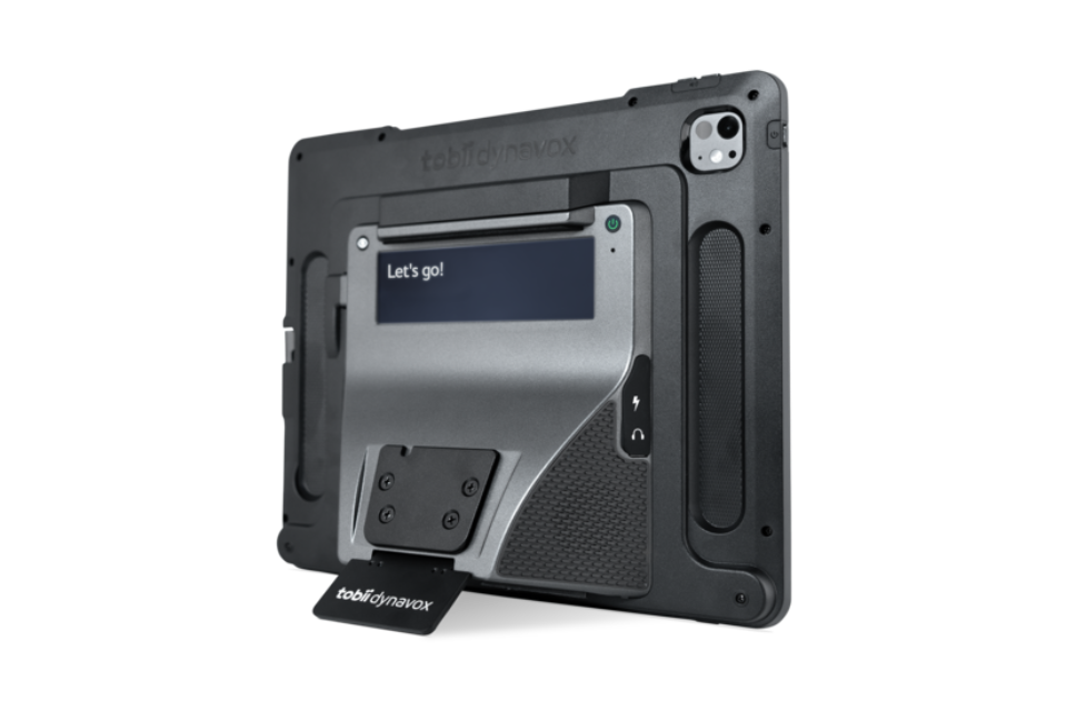 Tobii Dynavox TD Pilot device featuring adjustable base