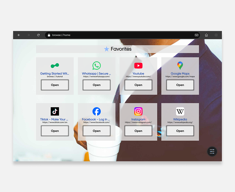 TD Browse Homepage with Favorites