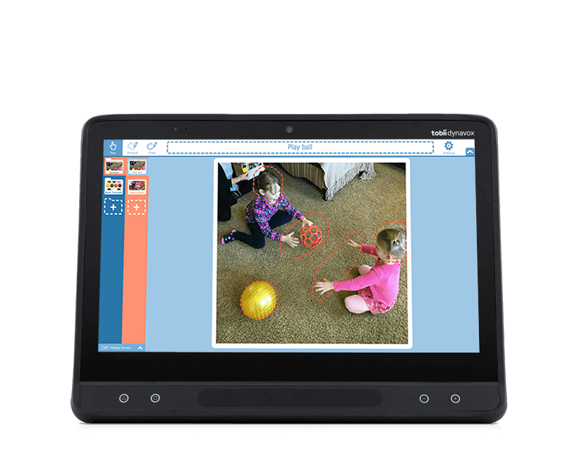 Tobii Dynavox Snap Scene featured on an I-Series device