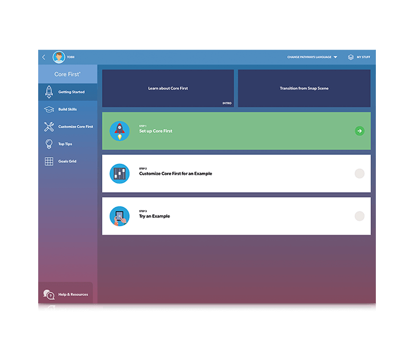 Tobii Dynavox Pathways for Core First getting started with Core First