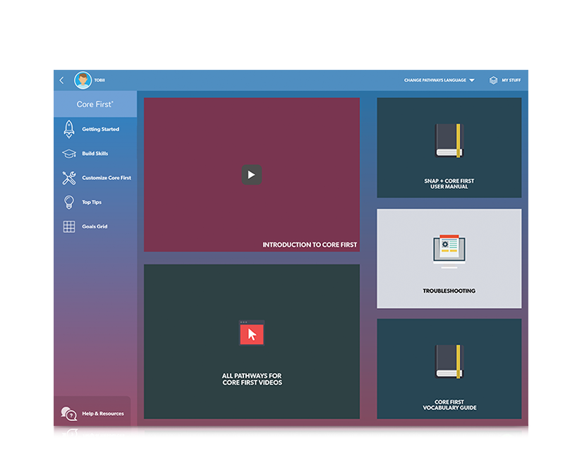 Tobii Dynavox Pathways for Core First training resources
