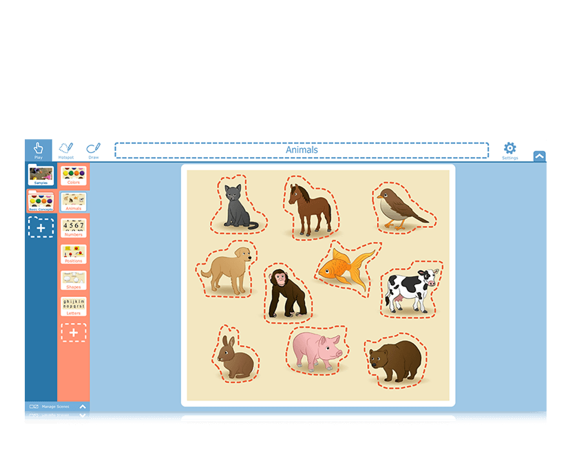 Tobii Dynavox Snap Scene animal learning